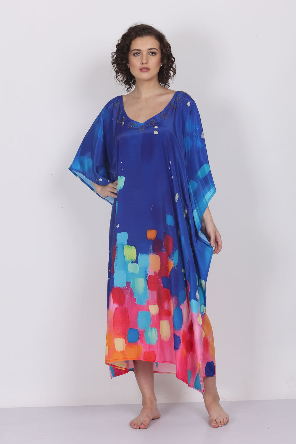GeoChic – Digitally Printed Cotton Georgette Kaftan