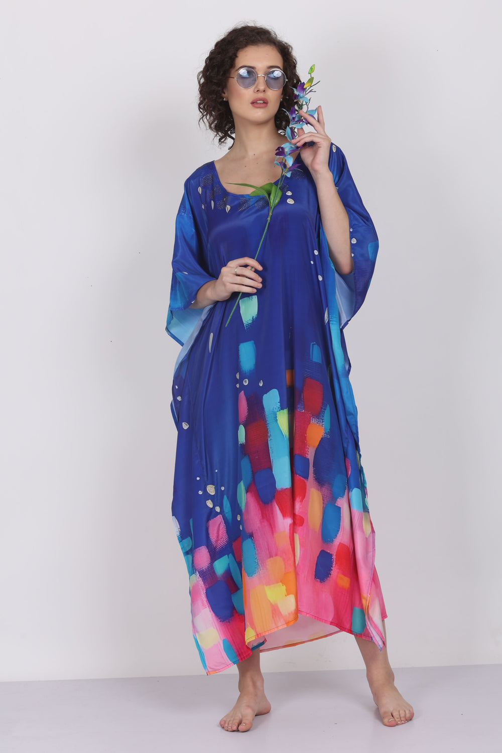 GeoChic – Digitally Printed Cotton Georgette Kaftan