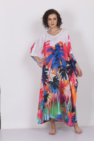 Palms in Motion – Wearable Art Kaftan