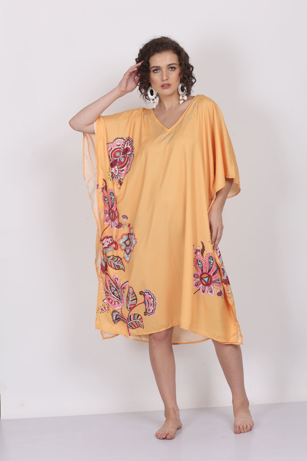 Artful Patterns – Flowing Cotton Georgette Kaftan