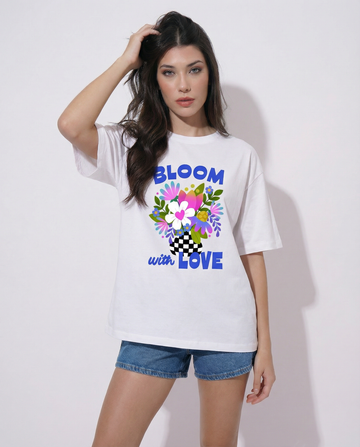 Women Printed Oversized T-shirts Regular