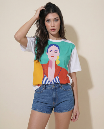 Women Printed Oversized T-shirts