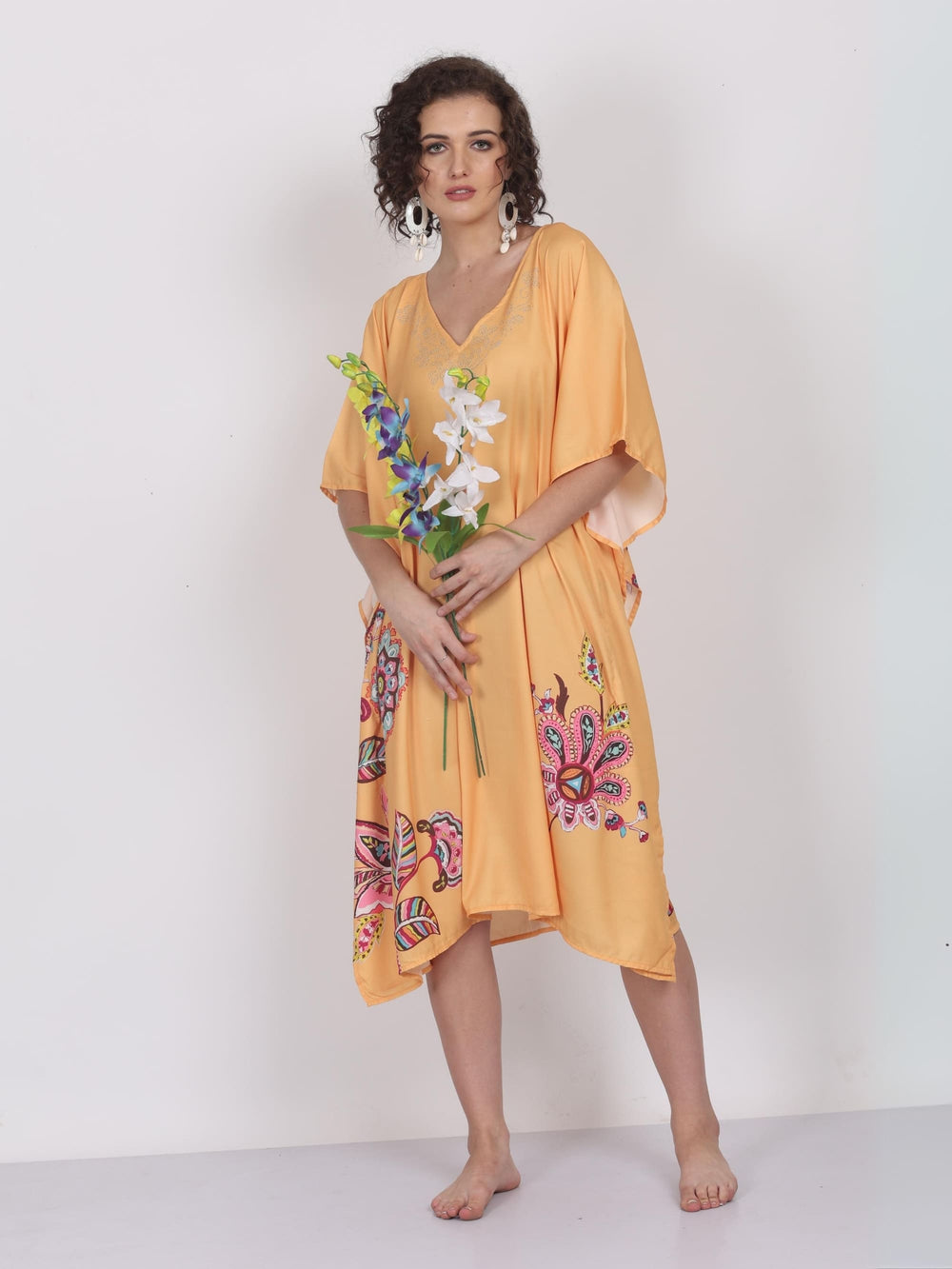 Artful Patterns – Flowing Cotton Georgette Kaftan
