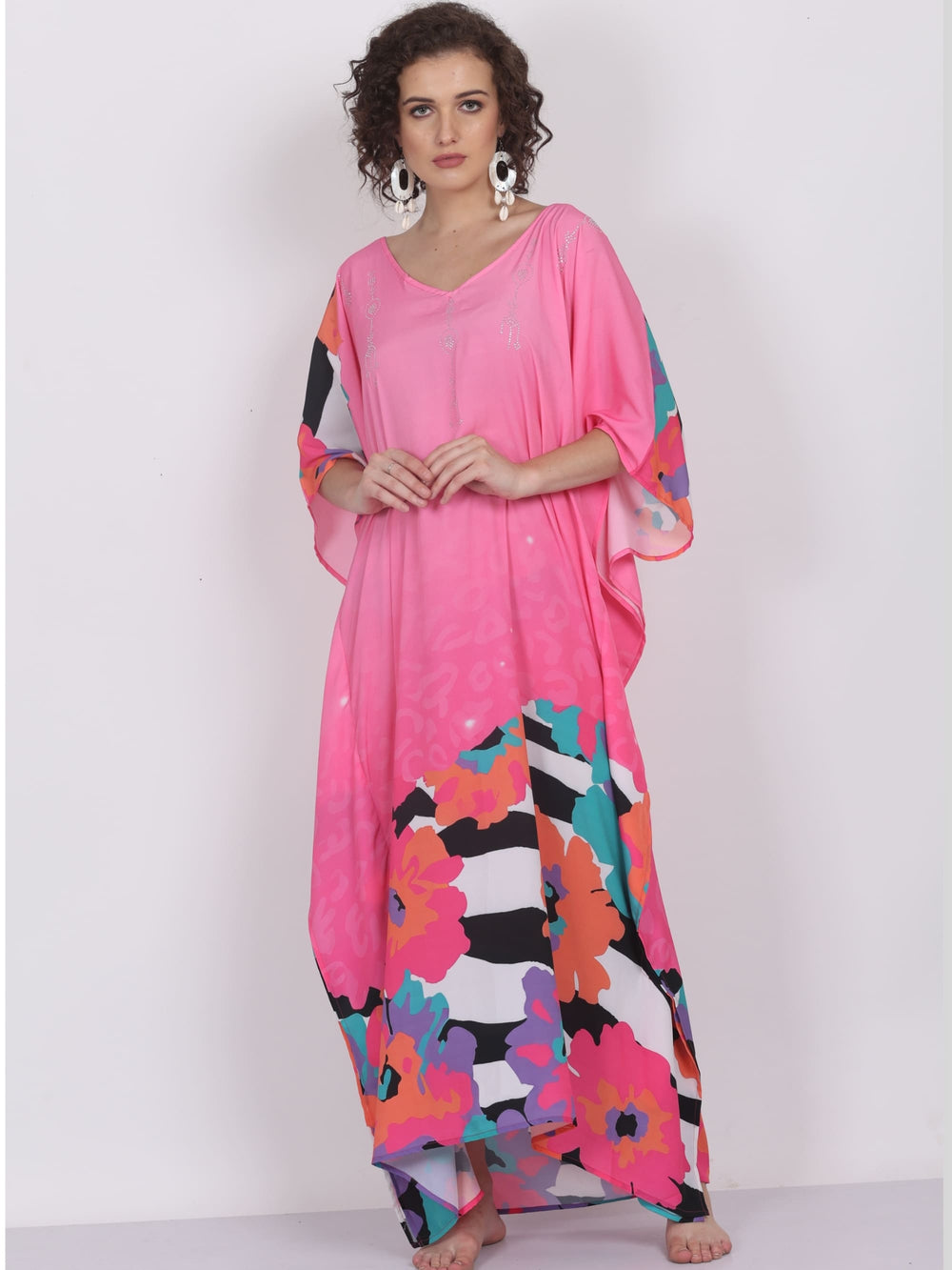 Botanic Geometry – Art-Inspired Digital Printed Kaftan