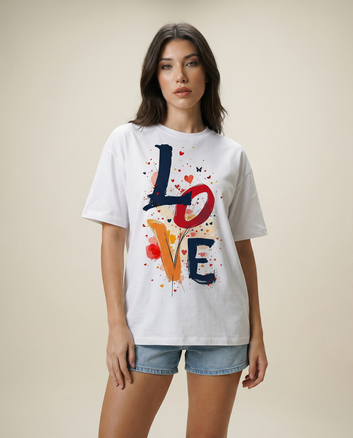 Women Printed Oversized T-shirts