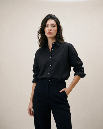 Solid  Oversized Shirt