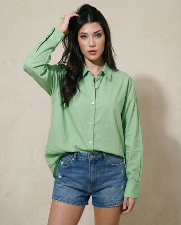 Solid  Oversized Shirt