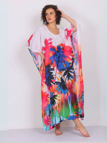 Palms in Motion – Wearable Art Kaftan