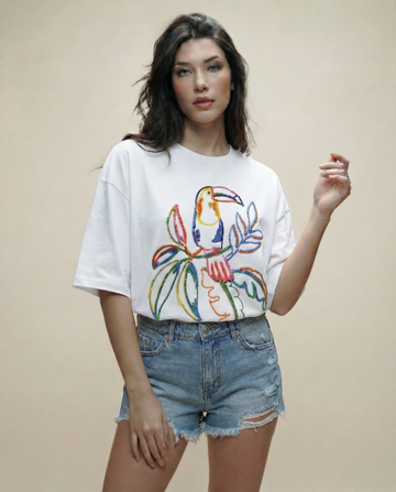 Women Printed Oversized T-shirts