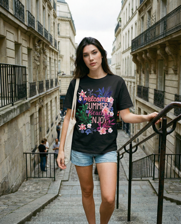 Women Typography Printed Regular Fit T-shirts