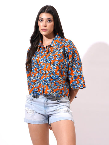Urban Foliage Crop Shirt