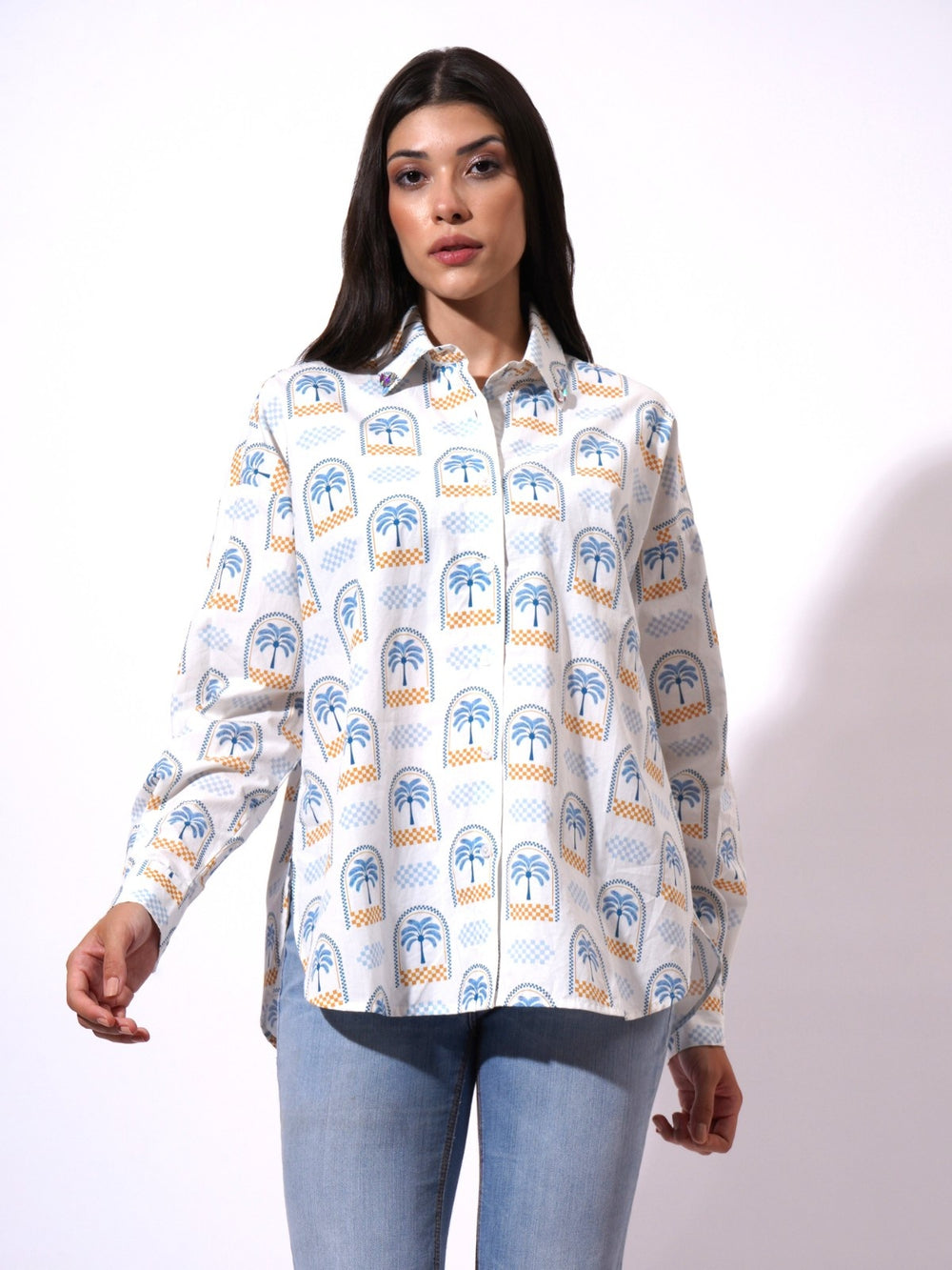 Tropi Palm Fitted Shirt