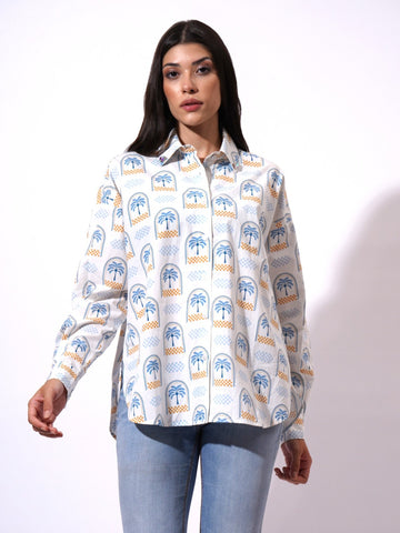 Tropi Palm Fitted Shirt