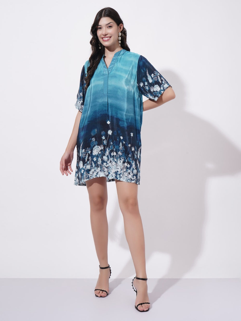 Nightfall Florals Short Dress