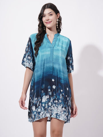 Nightfall Florals Short Dress