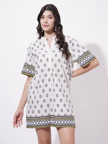 Ethno Noir Short Dress