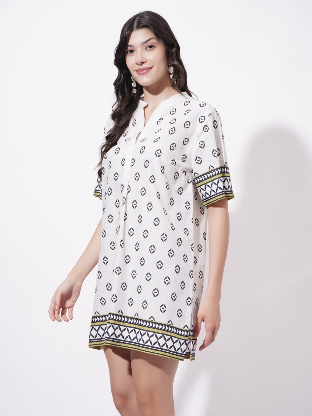 Ethno Noir Short Dress