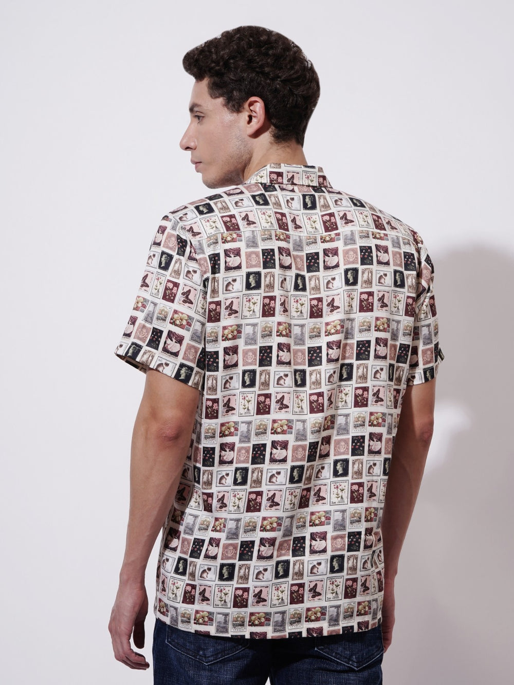 Retro Port Digital Printed Rayon Shirt