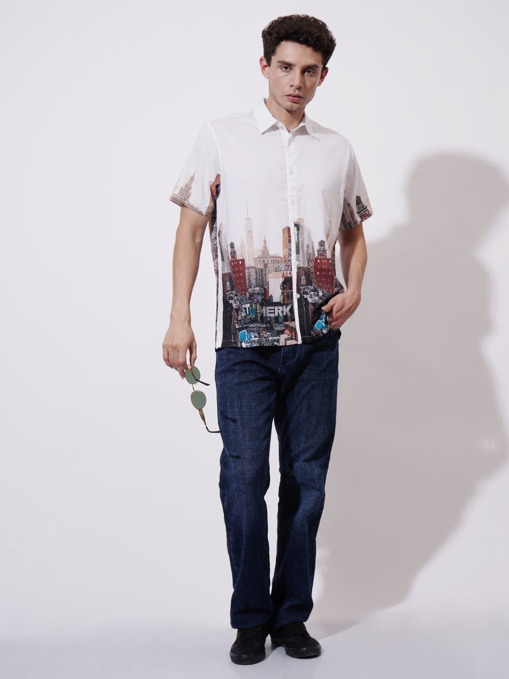 Manhattan Muse Digital Printed Poplin Shirt