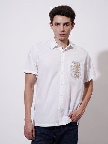 Echoes of Kashi Digital Printed Poplin Shirt