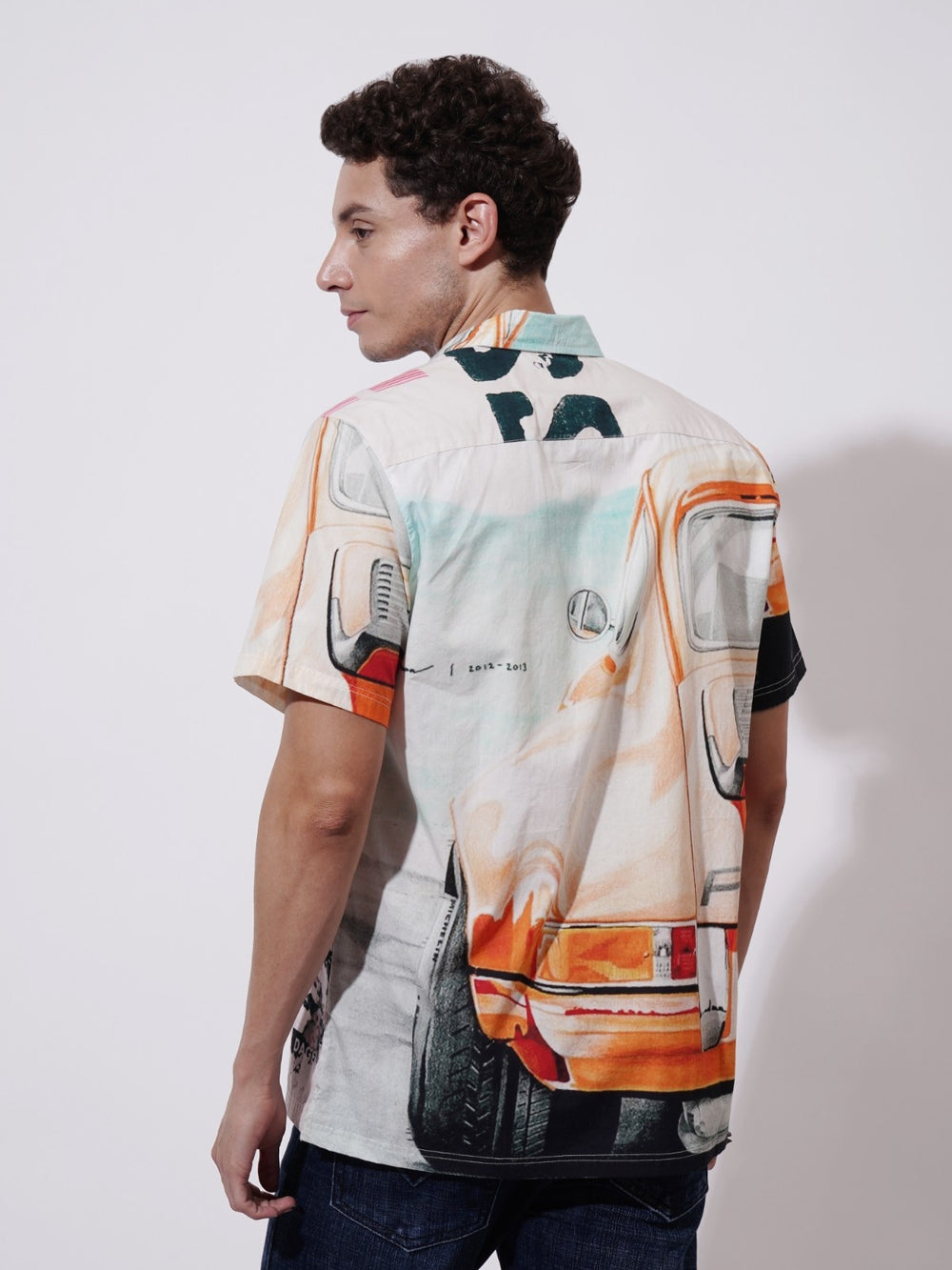 Roadster Digital Printed Poplin Shirt