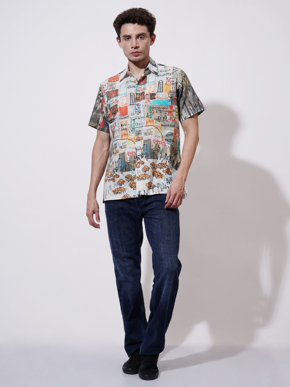 Street Muse Digital Printed Rayon Shirt