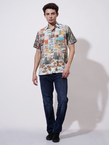 Street Muse Digital Printed Rayon Shirt