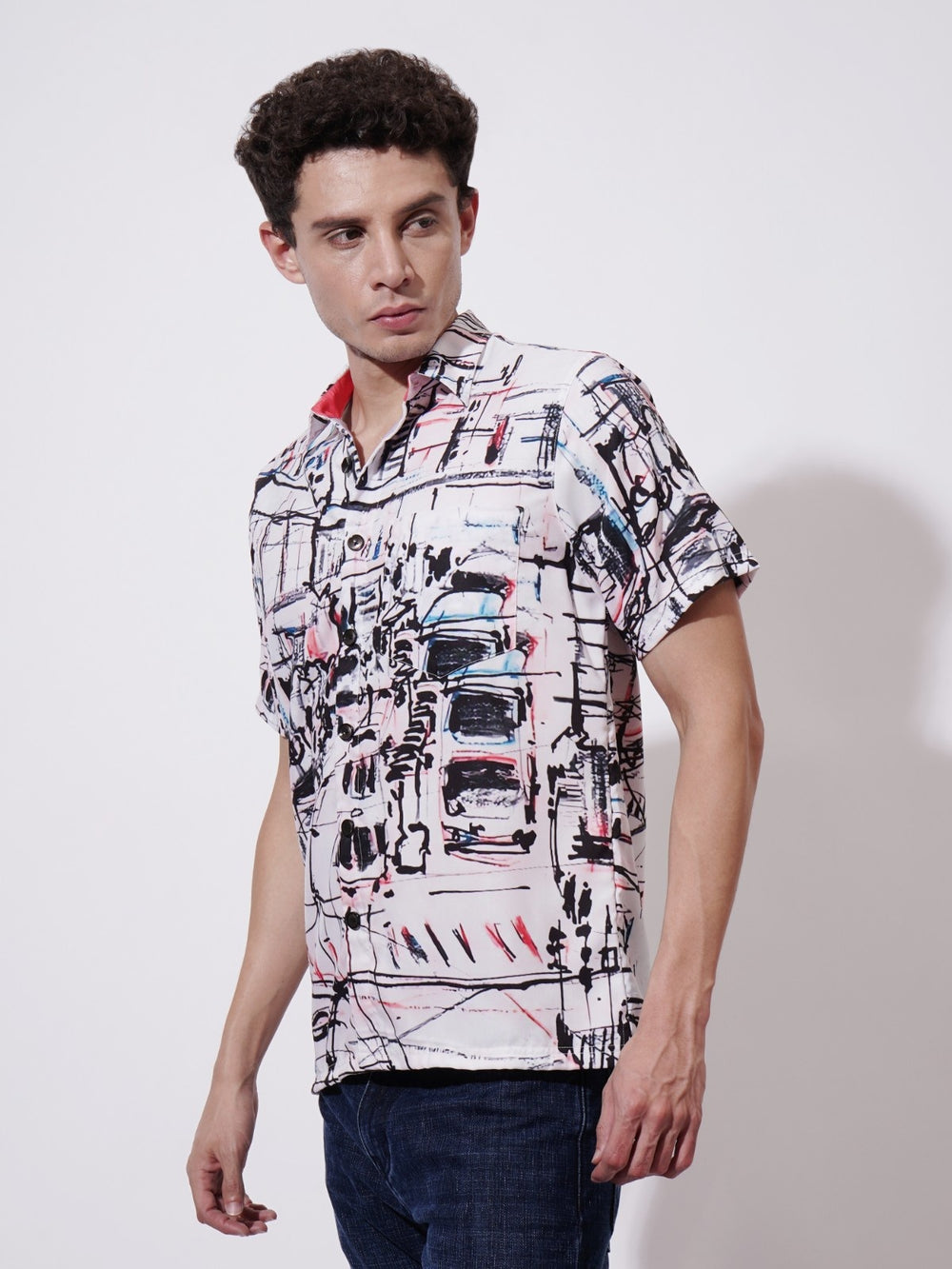 Brick Lane Muse Digital Printed Rayon Shirt
