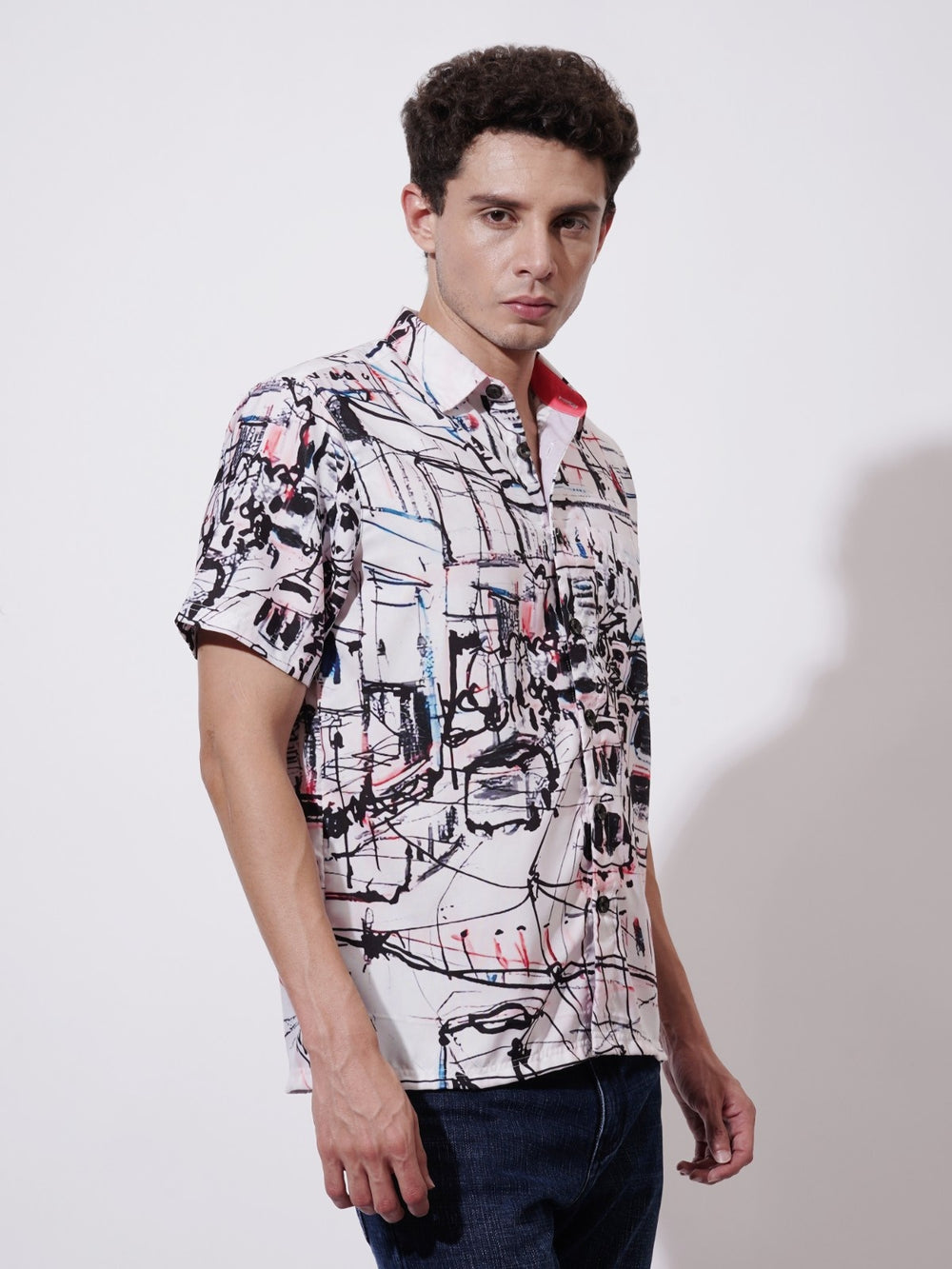 Brick Lane Muse Digital Printed Rayon Shirt