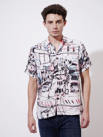 Brick Lane Muse Digital Printed Rayon Shirt