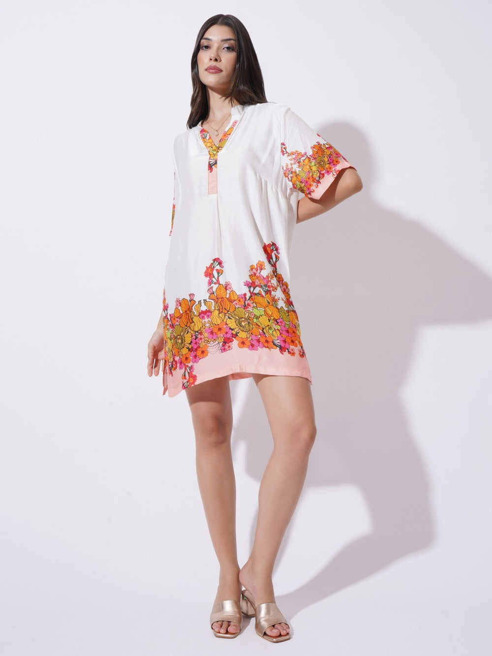 Dame Aux Fleurs Short Dress