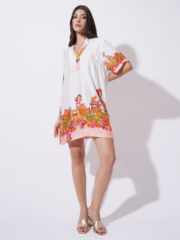 Dame Aux Fleurs Short Dress