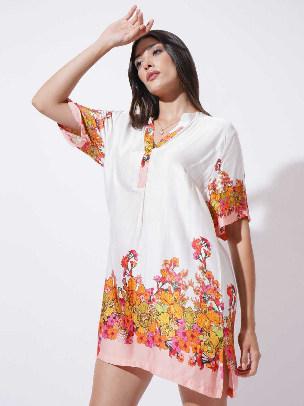 Dame Aux Fleurs Short Dress