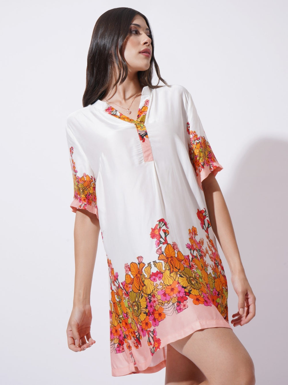 Dame Aux Fleurs Short Dress