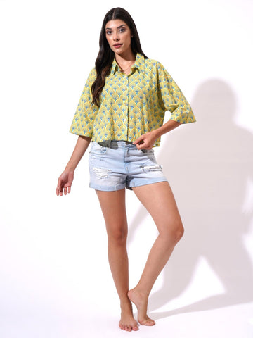 Urban Foliage Crop Shirt