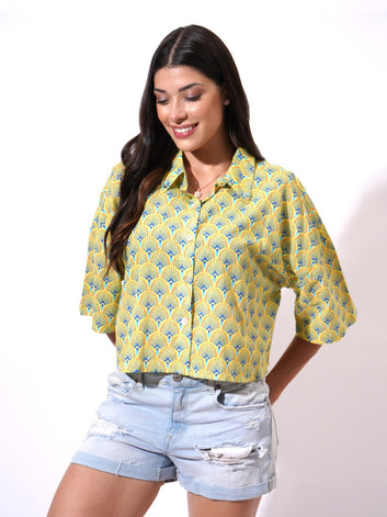 Urban Foliage Crop Shirt